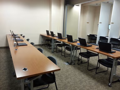 Spacious testing area