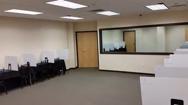 Spacious testing area