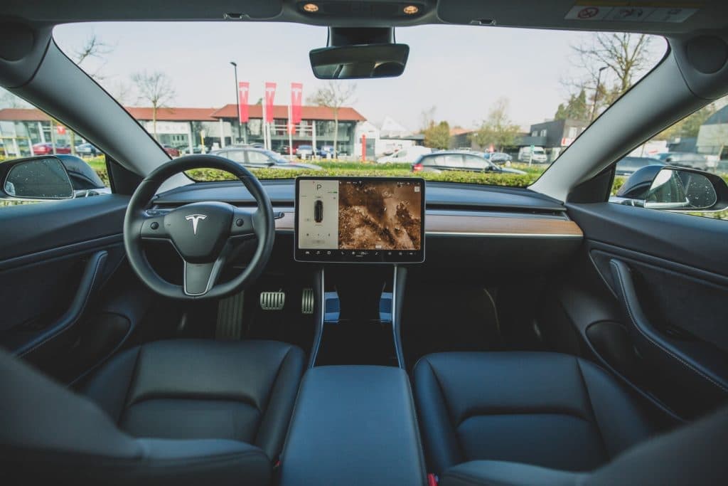 Car dashboard with video